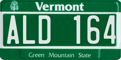 VT license plate ALD164
