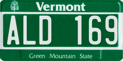 VT license plate ALD169
