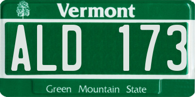 VT license plate ALD173