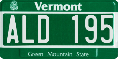 VT license plate ALD195