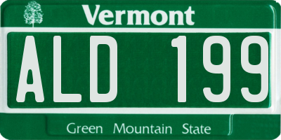 VT license plate ALD199