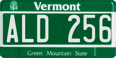 VT license plate ALD256