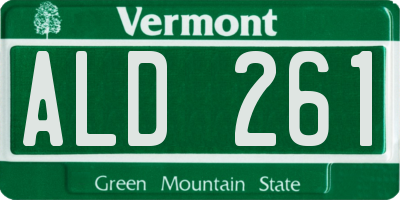 VT license plate ALD261