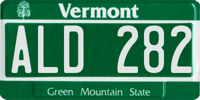 VT license plate ALD282