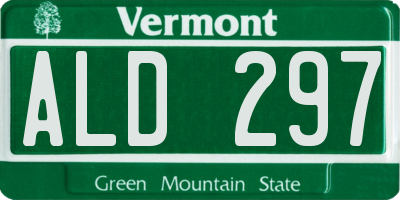 VT license plate ALD297