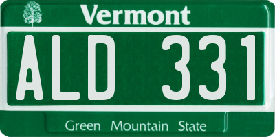 VT license plate ALD331