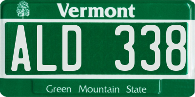 VT license plate ALD338