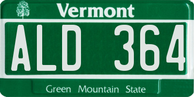 VT license plate ALD364
