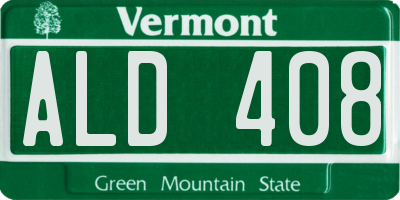 VT license plate ALD408