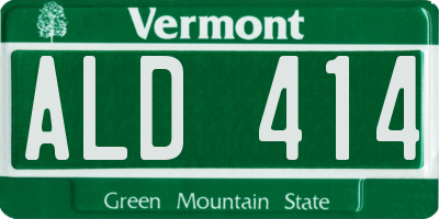 VT license plate ALD414