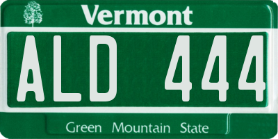 VT license plate ALD444