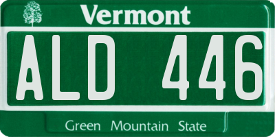VT license plate ALD446