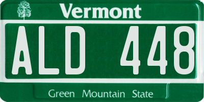 VT license plate ALD448