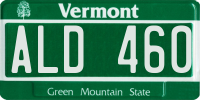 VT license plate ALD460