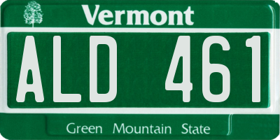 VT license plate ALD461