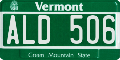 VT license plate ALD506