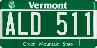 VT license plate ALD511
