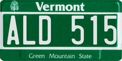 VT license plate ALD515
