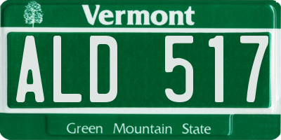 VT license plate ALD517