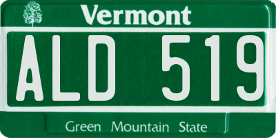 VT license plate ALD519