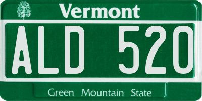 VT license plate ALD520