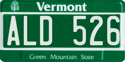 VT license plate ALD526
