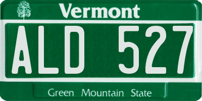 VT license plate ALD527