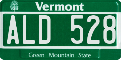 VT license plate ALD528