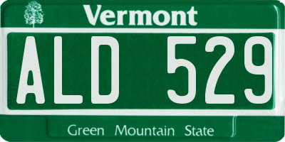 VT license plate ALD529