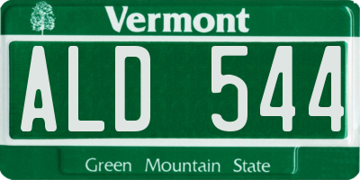 VT license plate ALD544