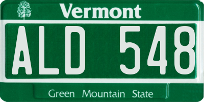 VT license plate ALD548