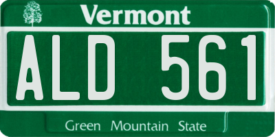 VT license plate ALD561