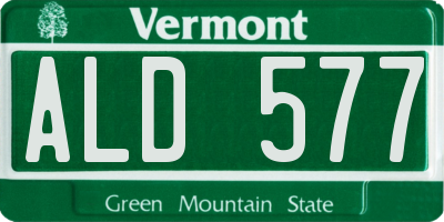 VT license plate ALD577