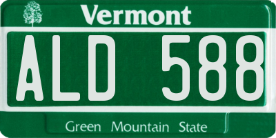 VT license plate ALD588