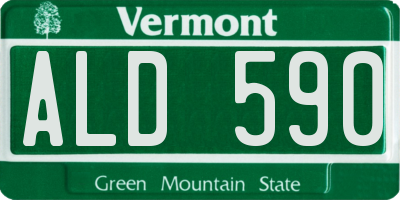 VT license plate ALD590