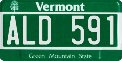 VT license plate ALD591