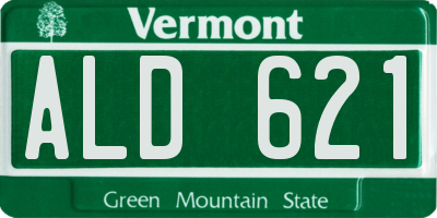 VT license plate ALD621