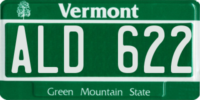 VT license plate ALD622