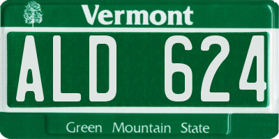 VT license plate ALD624