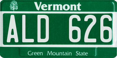 VT license plate ALD626