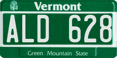 VT license plate ALD628