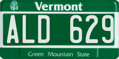 VT license plate ALD629
