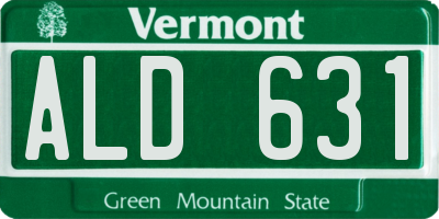 VT license plate ALD631