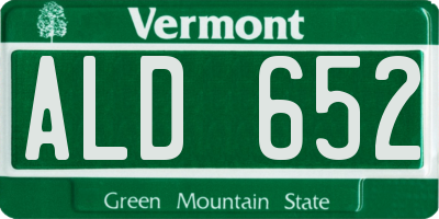 VT license plate ALD652