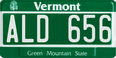 VT license plate ALD656