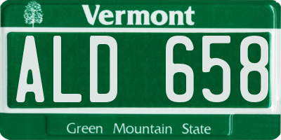 VT license plate ALD658