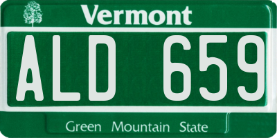 VT license plate ALD659