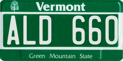 VT license plate ALD660