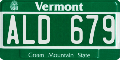 VT license plate ALD679