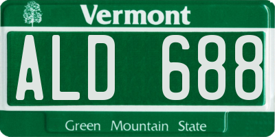 VT license plate ALD688